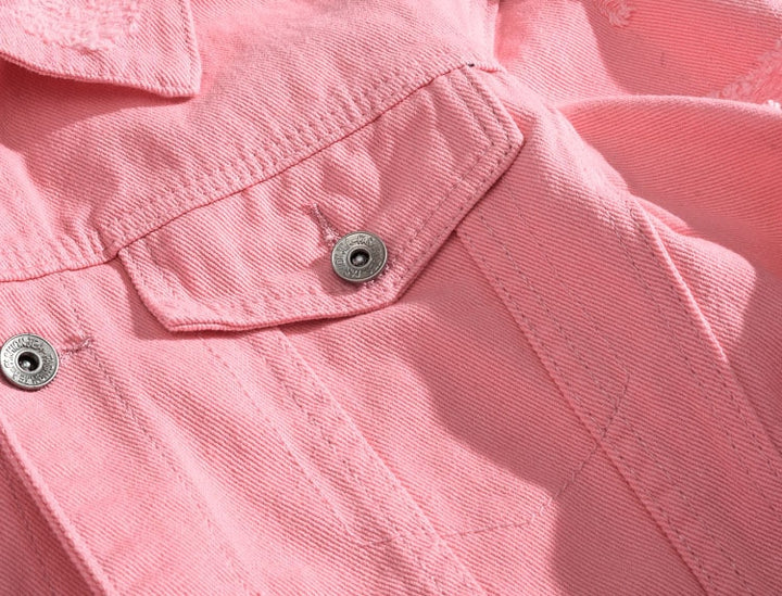 Pink Denim jacket 1986 - Newretro.Net