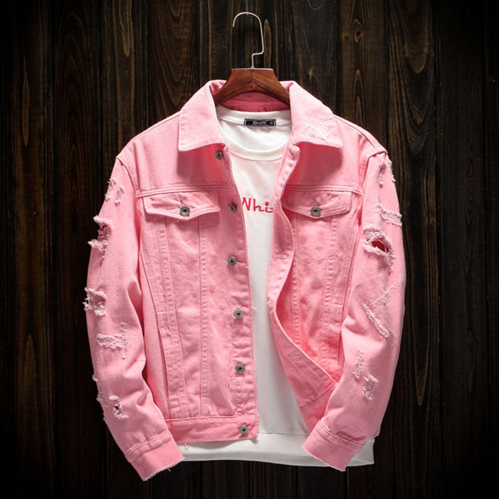 Pink Denim jacket 1986 - Newretro.Net