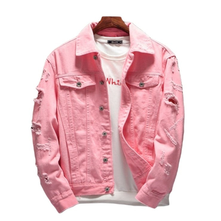 Pink Denim jacket 1986 - Newretro.Net