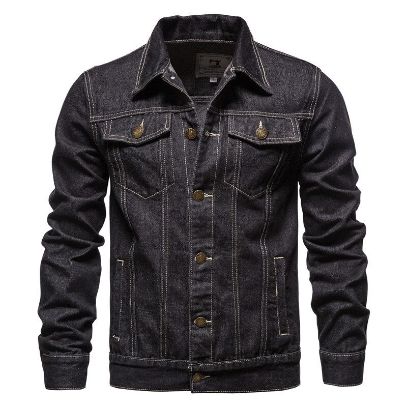 Black Retro Denim Jacket - Newretro.Net