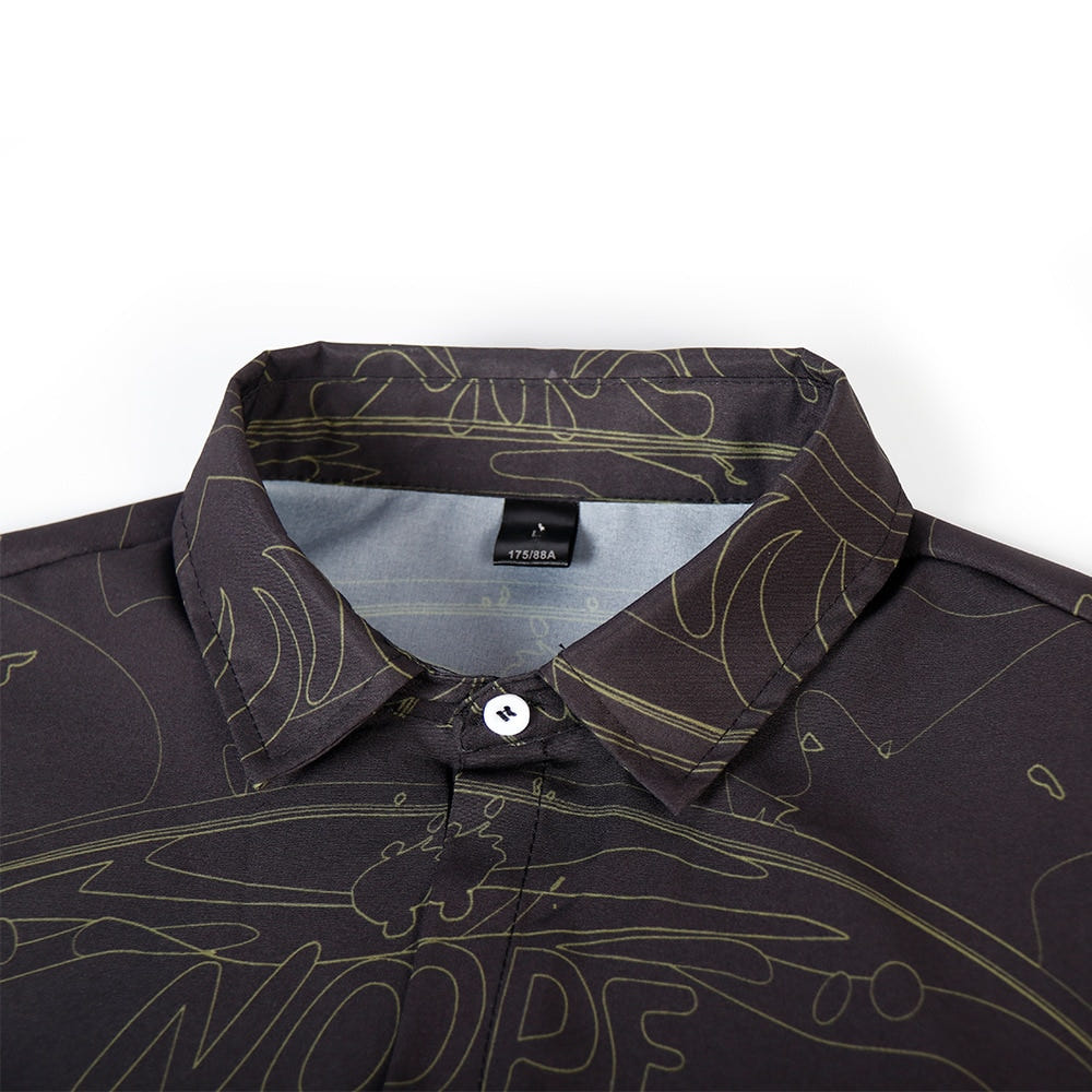 Abstract Pattern Shirt 1983, 80s abstract print short sleeve shirt, view 17