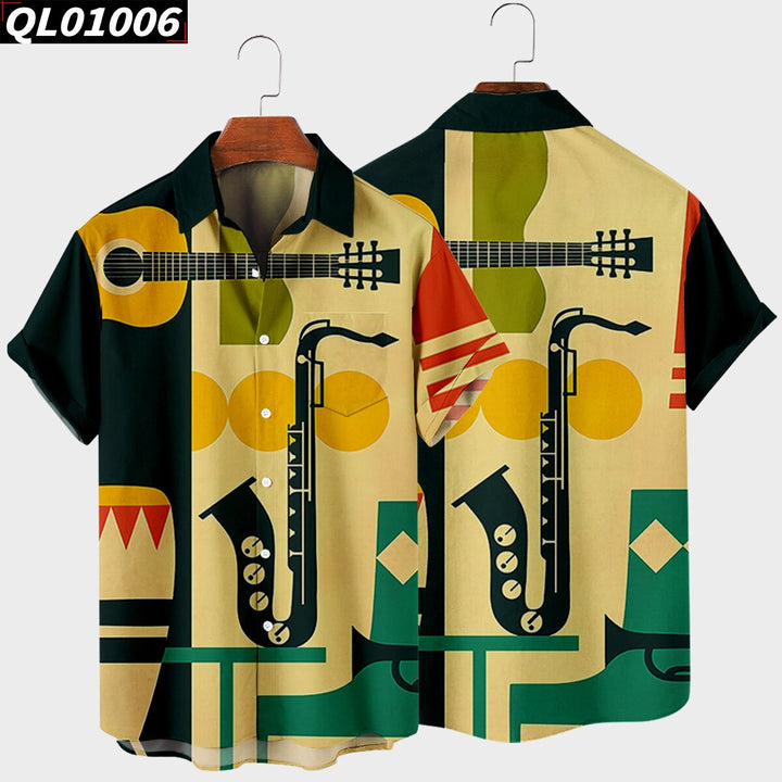 1983 Abstract Pattern Shirts - Newretro.Net