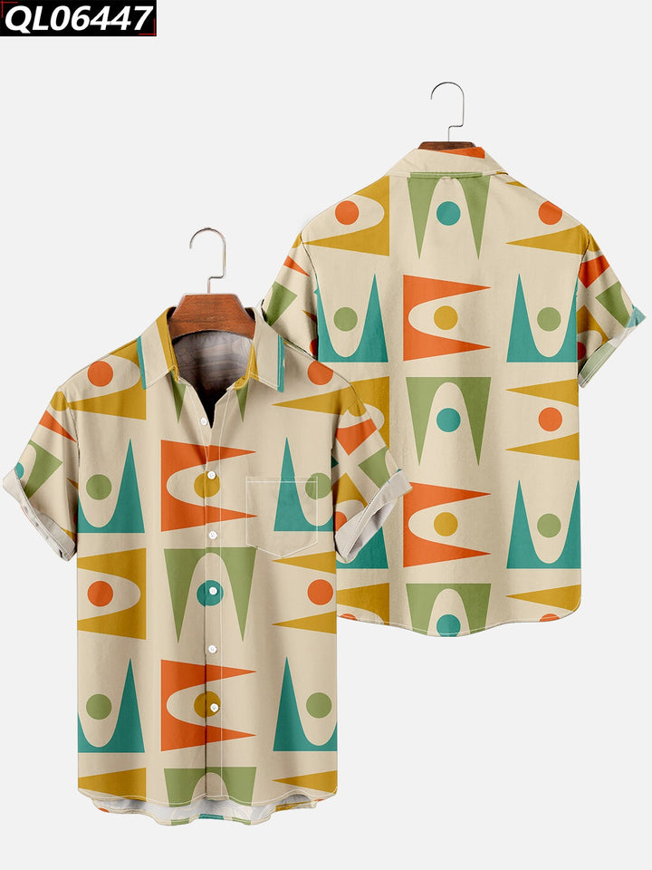 1983 Abstract Pattern Shirts - Newretro.Net