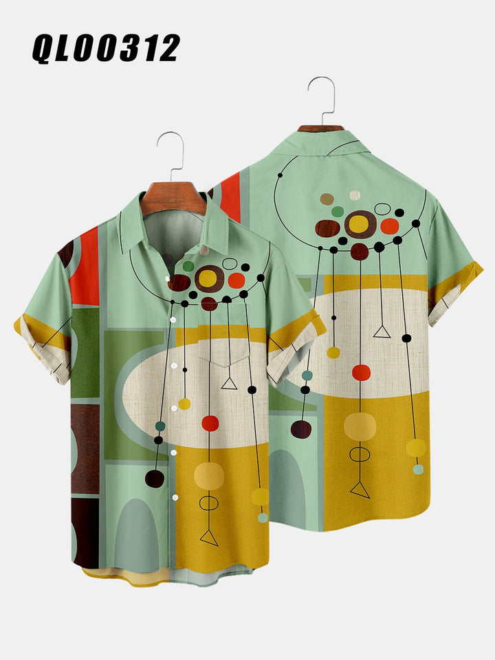 1983 Abstract Pattern Shirts - Newretro.Net