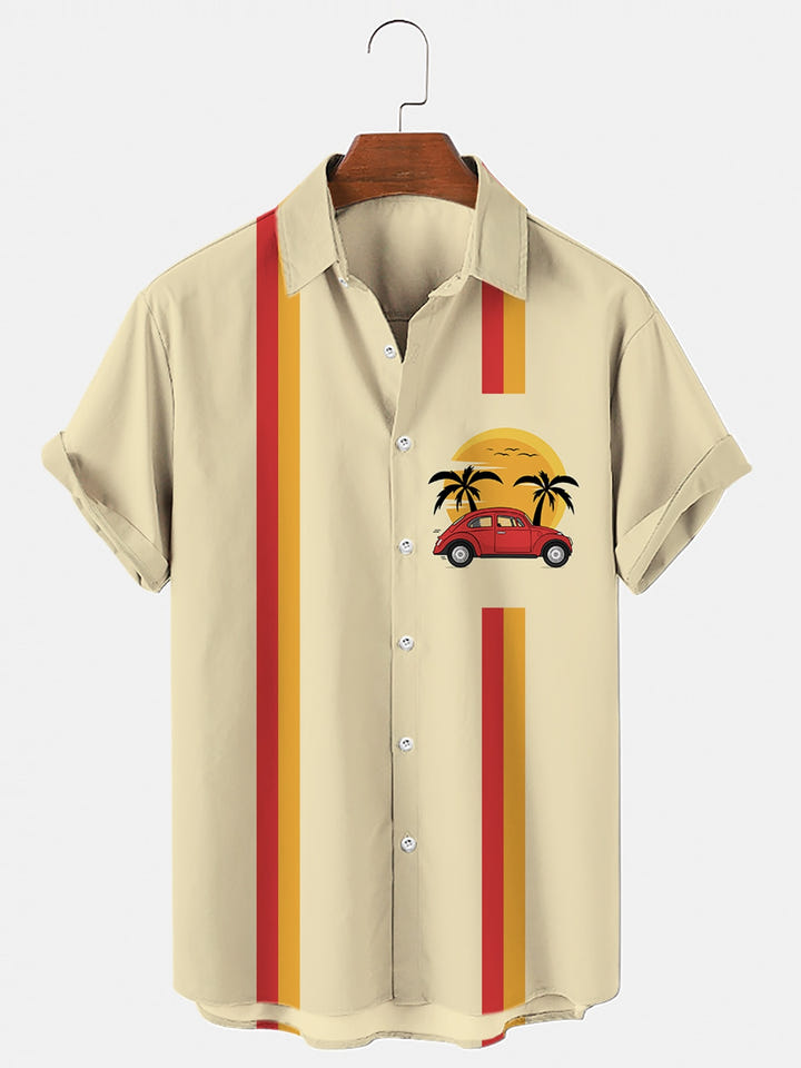 Retrowave Shirt 1985, 80s retrowave palm print shirt, view 10