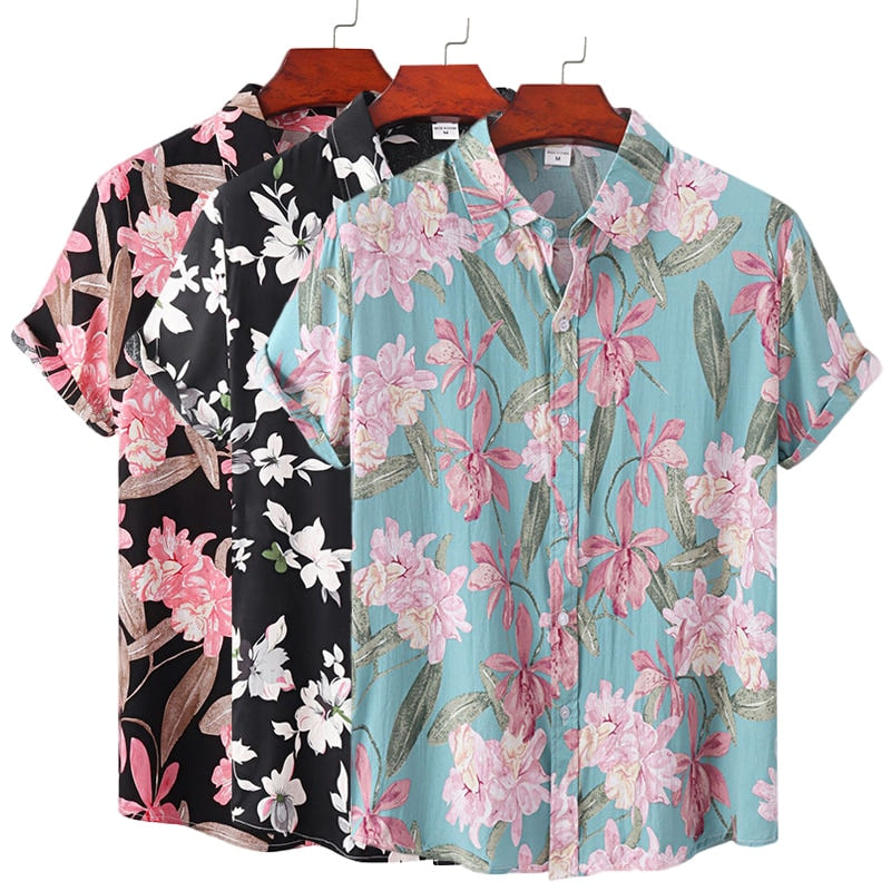 Retro Hawaiian Shirt 1983, 80s Hawaiian floral short sleeve shirt, view 6