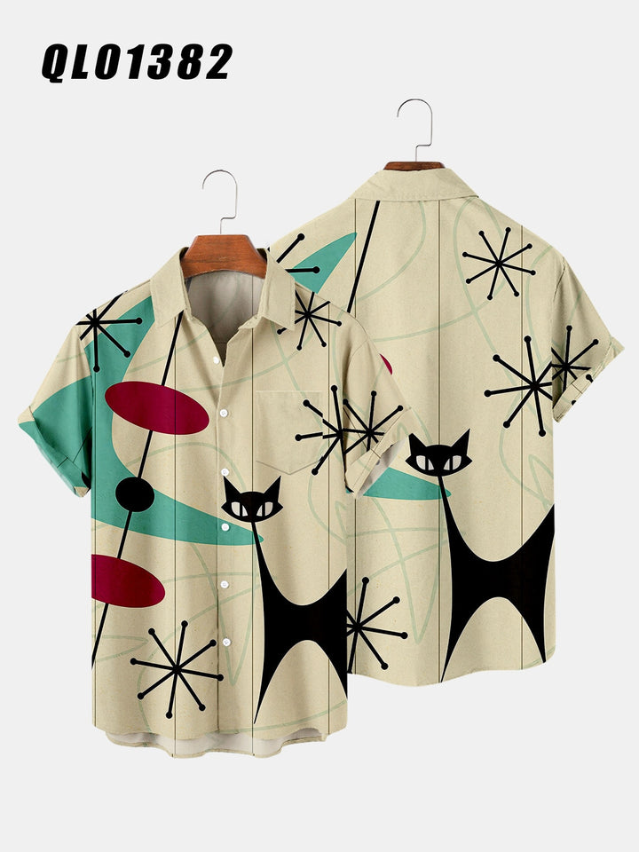 1983 Abstract Pattern Shirts - Newretro.Net