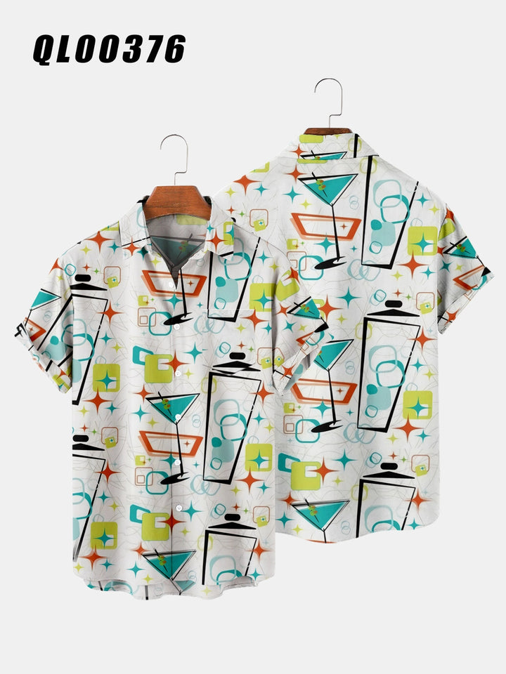 1983 Abstract Pattern Shirts - Newretro.Net