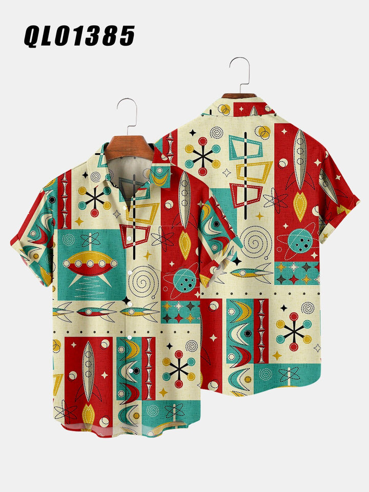 1983 Abstract Pattern Shirts - Newretro.Net