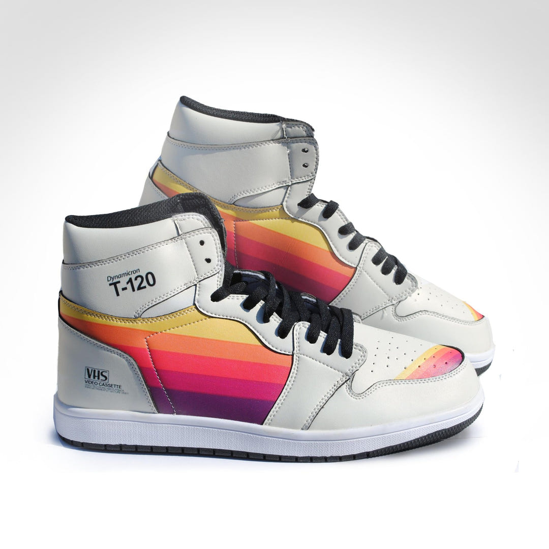 1988 VHS T-120 Retrowave Sneakers - New Retro Streetwear Newretro.Net