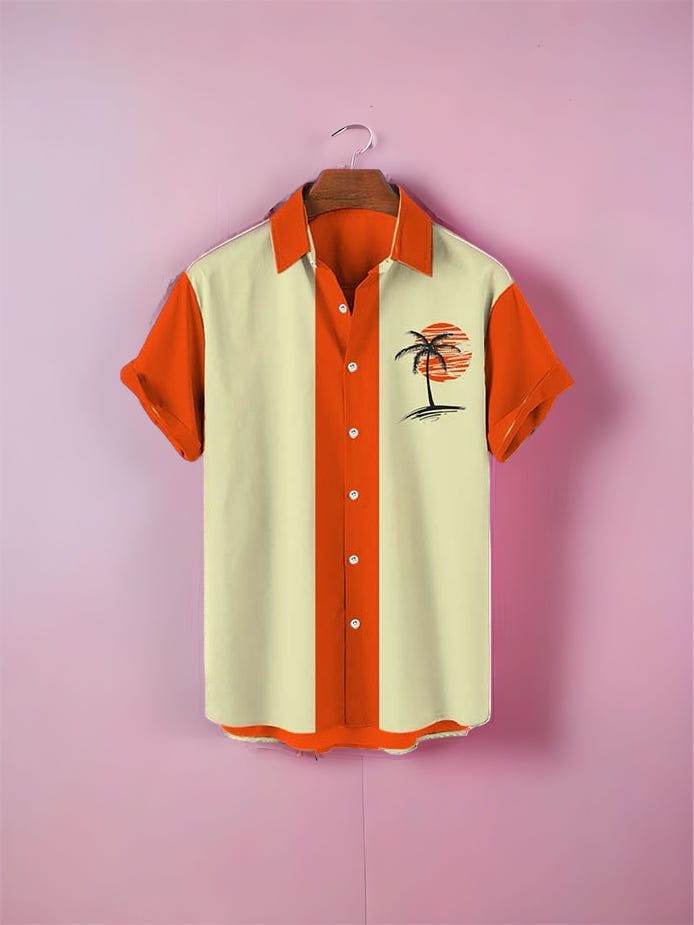 Retrowave Shirt 1985, 80s retrowave palm print shirt, view 12