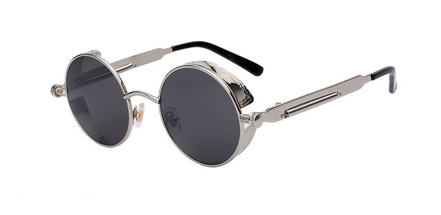 Round Metal Sunglasses Steampunk - New Retro Streetwear Newretro.Net