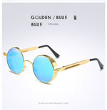 Gold Metal Polarized Gothic Steampunk Sunglasses - New Retro Streetwear Newretro.Net