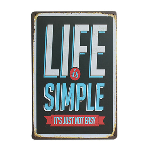 Family Rules Tin Sign - New Retro Streetwear Newretro.Net