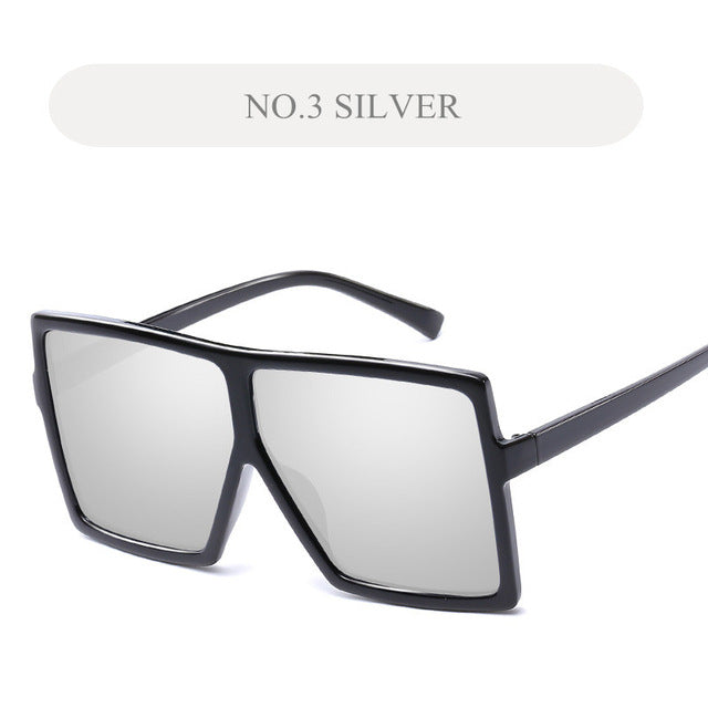 Oversized Large Square Sunglasses - New Retro Streetwear Newretro.Net