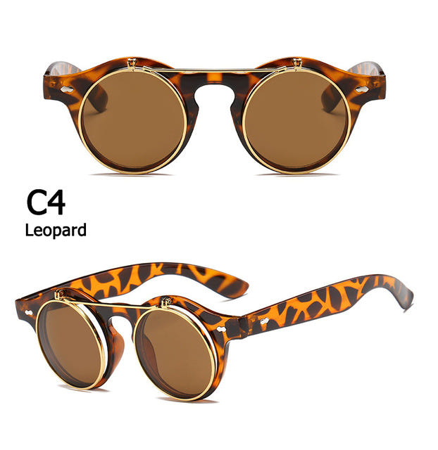 Fashion Vintage Round Retro SteamPunk Sunglasses - New Retro Streetwear Newretro.Net