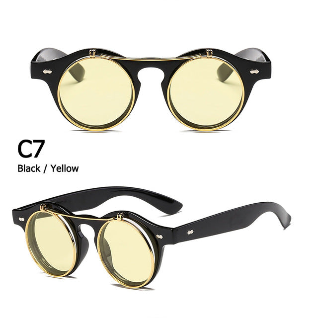 Fashion Vintage Round Retro SteamPunk Sunglasses - New Retro Streetwear Newretro.Net