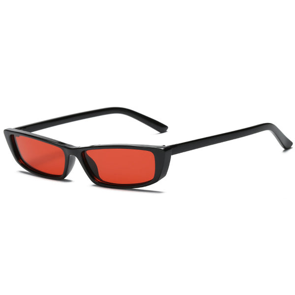 Road Rectangle Black/Red Full-Frame Plastic Sunglasses