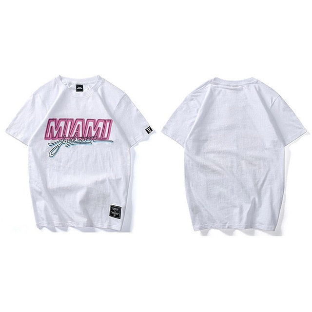 Miami Streets Tee - New Retro Streetwear Newretro.Net