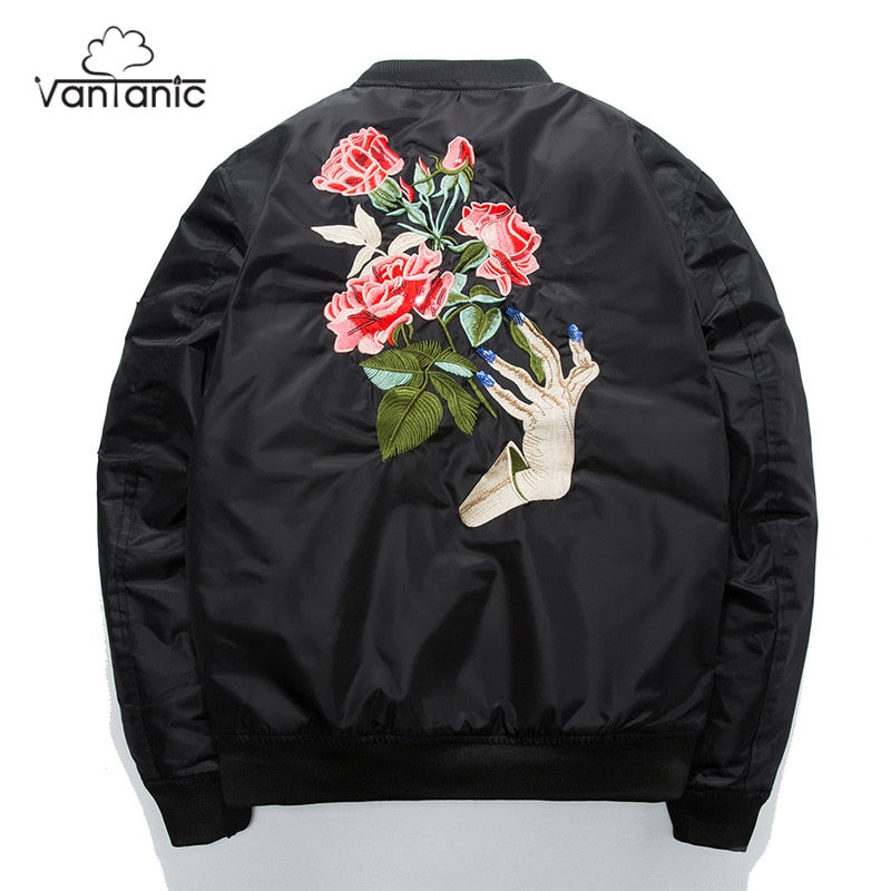 Floral New Retro Bomber Jacket Men - New Retro Streetwear Newretro.Net