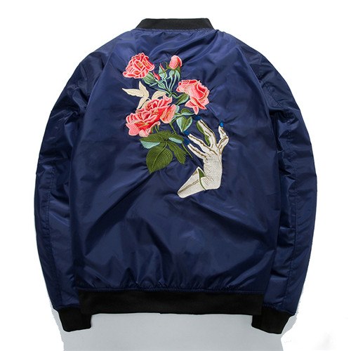 Floral New Retro Bomber Jacket Men - New Retro Streetwear Newretro.Net