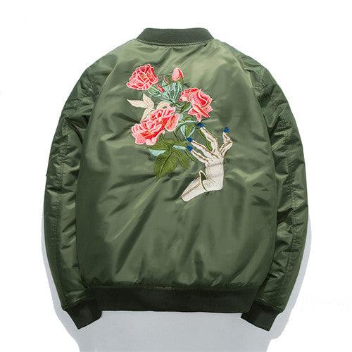 Floral New Retro Bomber Jacket Men - New Retro Streetwear Newretro.Net