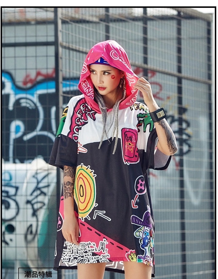 Hooded Woman Top - New Retro Streetwear Newretro.Net