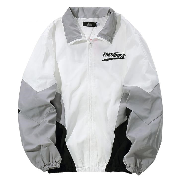 Block Jacket Oversized Streetwear Windbreaker - New Retro Streetwear Newretro.Net