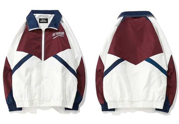 Block Patchwork Jackets - New Retro Streetwear Newretro.Net