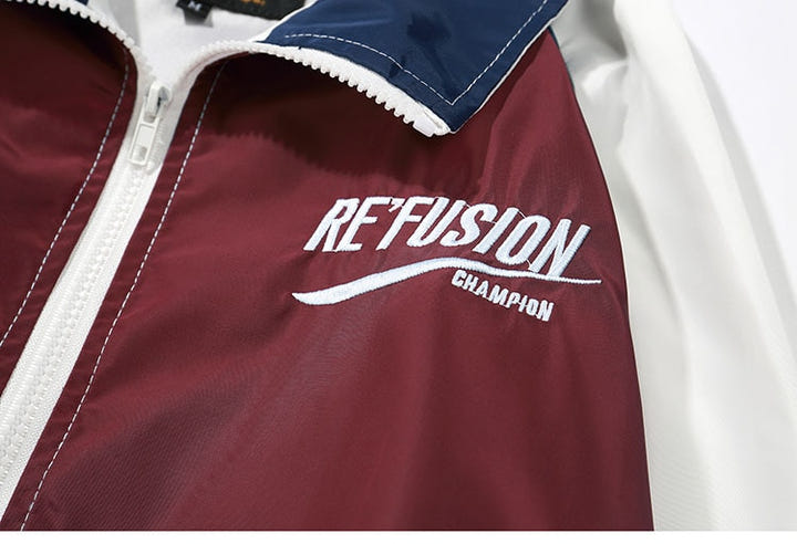 Block Patchwork Jackets - New Retro Streetwear Newretro.Net