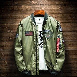 Army Green Bomber Jacket - New Retro Streetwear Newretro.Net