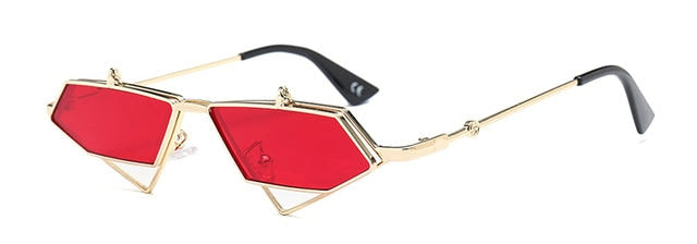 Gold Steampunk Flip up Sunglasses - New Retro Streetwear Newretro.Net