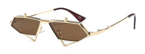 Gold Steampunk Flip up Sunglasses - New Retro Streetwear Newretro.Net