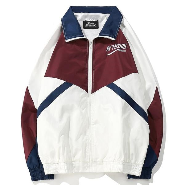 Block Style Jacket Block Patchwork Jackets – Newretro.Net