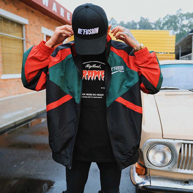 Block Patchwork Jackets - New Retro Streetwear Newretro.Net