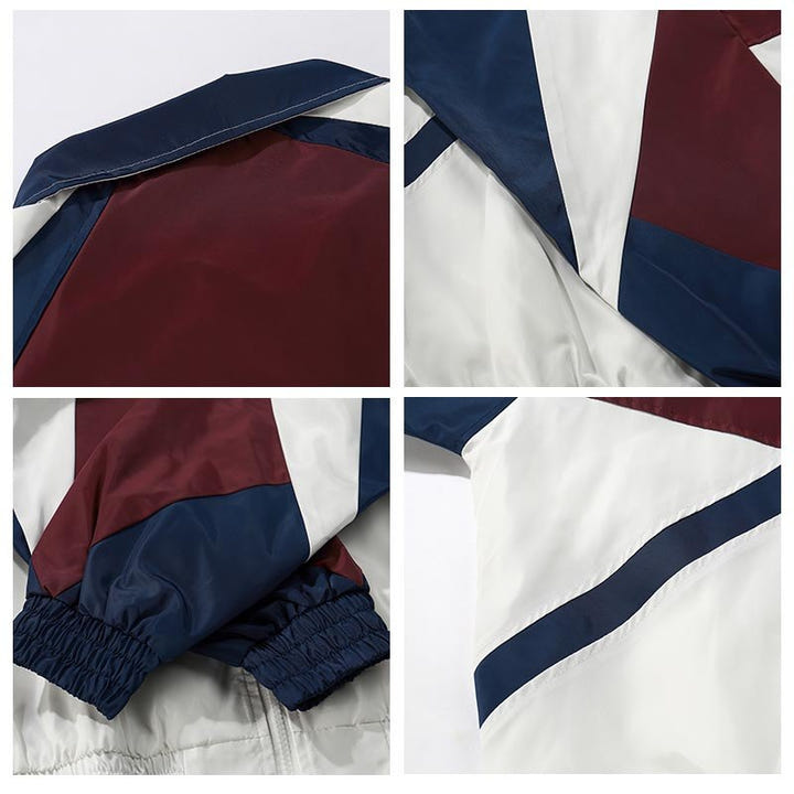 Block Patchwork Jackets - New Retro Streetwear Newretro.Net