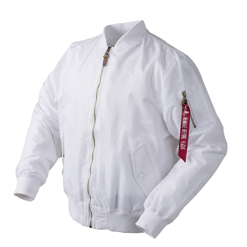 White Ma1 Bomber - New Retro Streetwear Newretro.Net