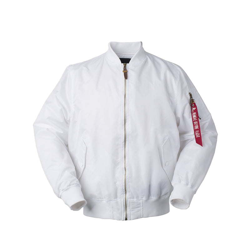 White Ma1 Bomber - New Retro Streetwear Newretro.Net