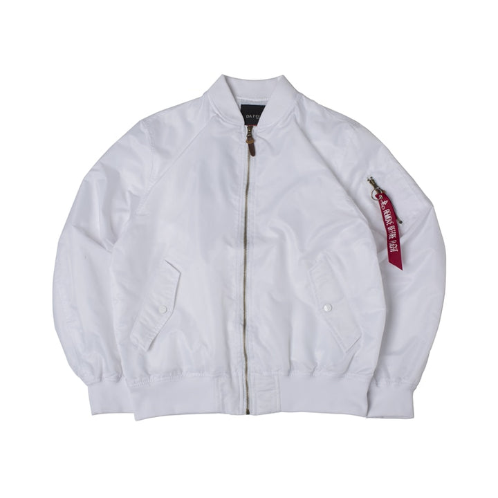 White Ma1 Bomber - New Retro Streetwear Newretro.Net