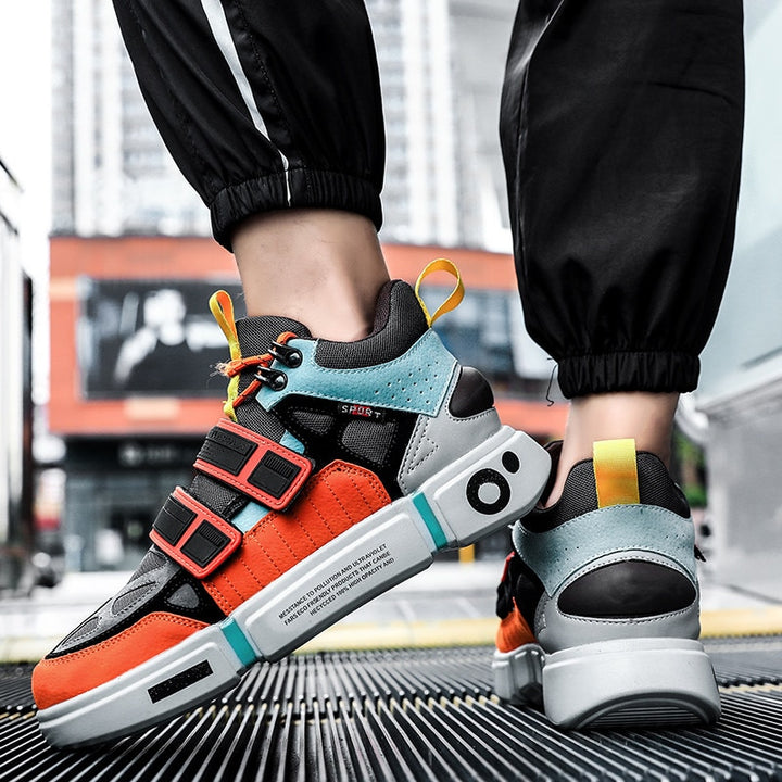 Orange Retro Streetwear Sneakers - New Retro Streetwear Newretro.Net