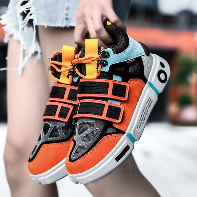 Orange Retro Streetwear Sneakers - New Retro Streetwear Newretro.Net